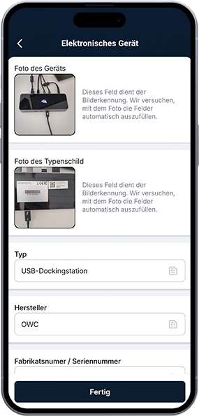 Device recognition via photo